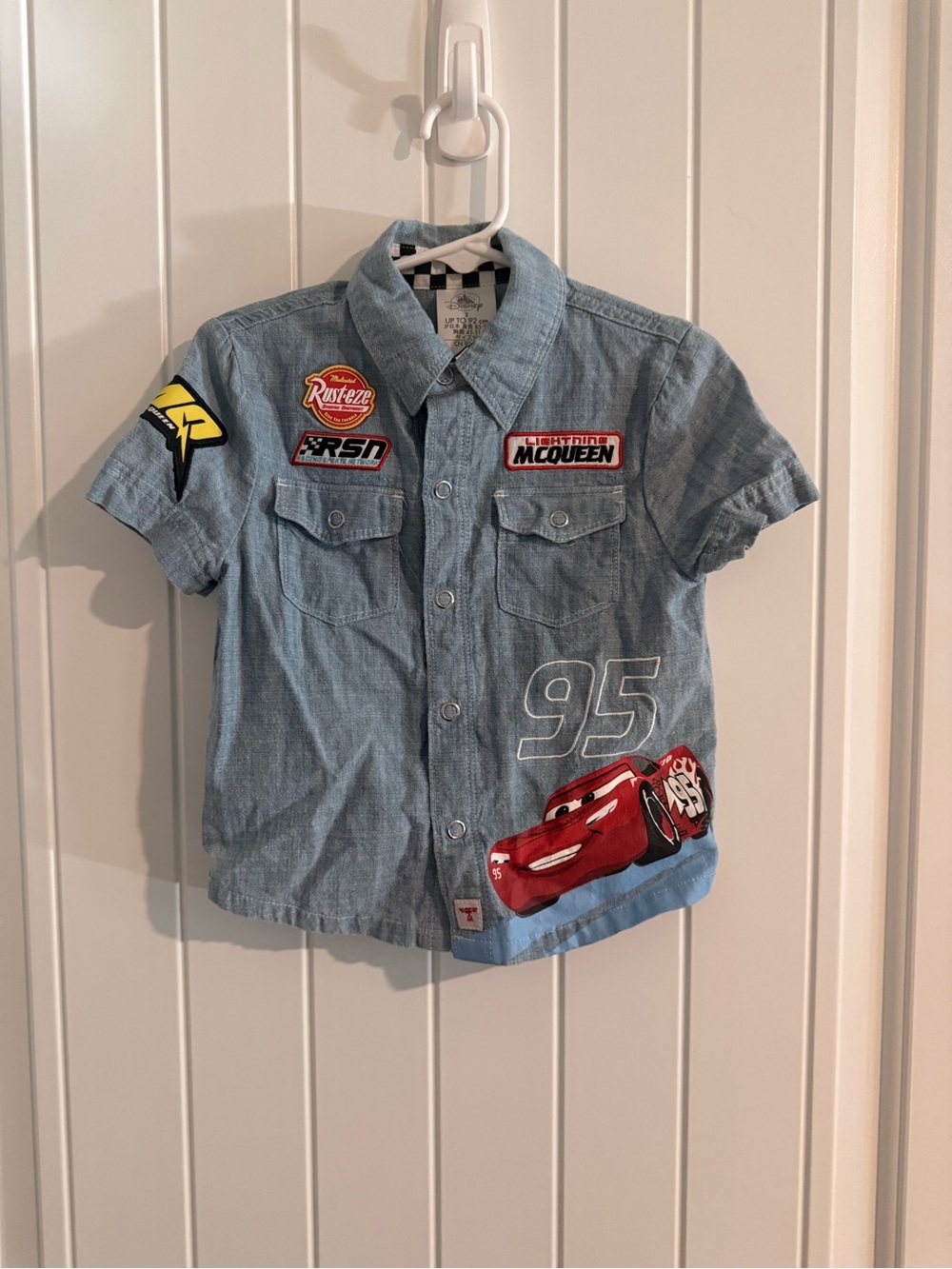 Disney Pixar Cars Lightning McQueen Button-Up Shirt | Size 2